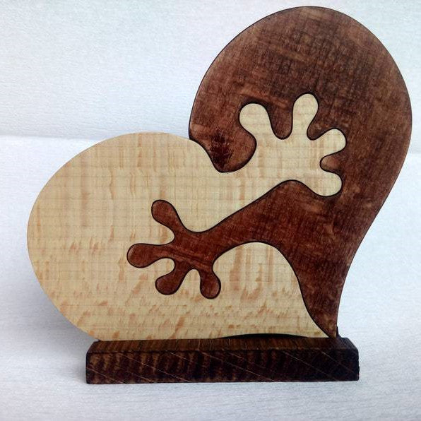 Valentines Day Gift Wooden Heart Love Desktop Ornament Wooden Decoration CJD