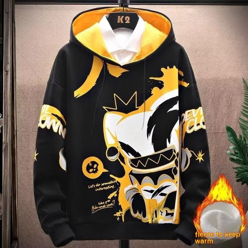 Anime Fleece-lined Thickened Hooded Sweatshirt Best YouTube Store