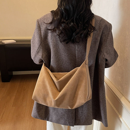 Womens Stylish Casual Minimalist High-Capacity Crossbody Bag LadyShow.Store