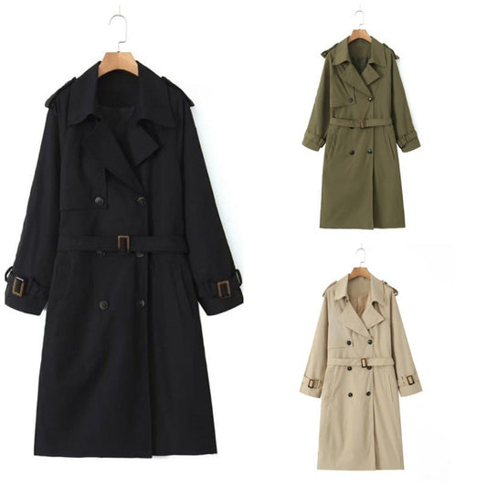 Women's Fashion Casual Long Trench Coat LadyShow.Store