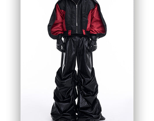 Profile Structure Splicing Quilted Short Hood Shell Jacket LadyShow.Store