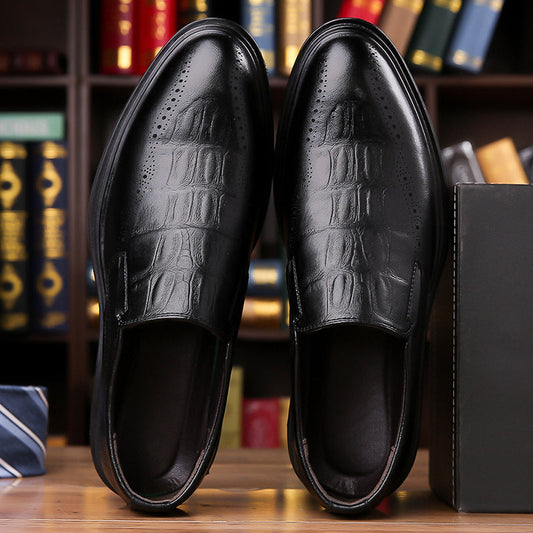 Mens Casual British-style Pointed Leather Shoes Best YouTube Store