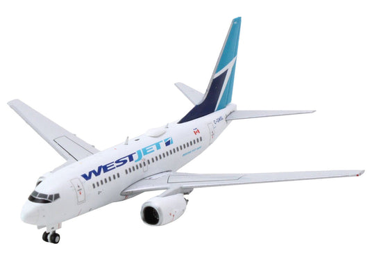Boeing 737-600 Commercial Aircraft "Westjet Airlines" (C-GWSL) White with Blue Tail 1/400 Diecast Model Airplane by GeminiJets GeminiJets
