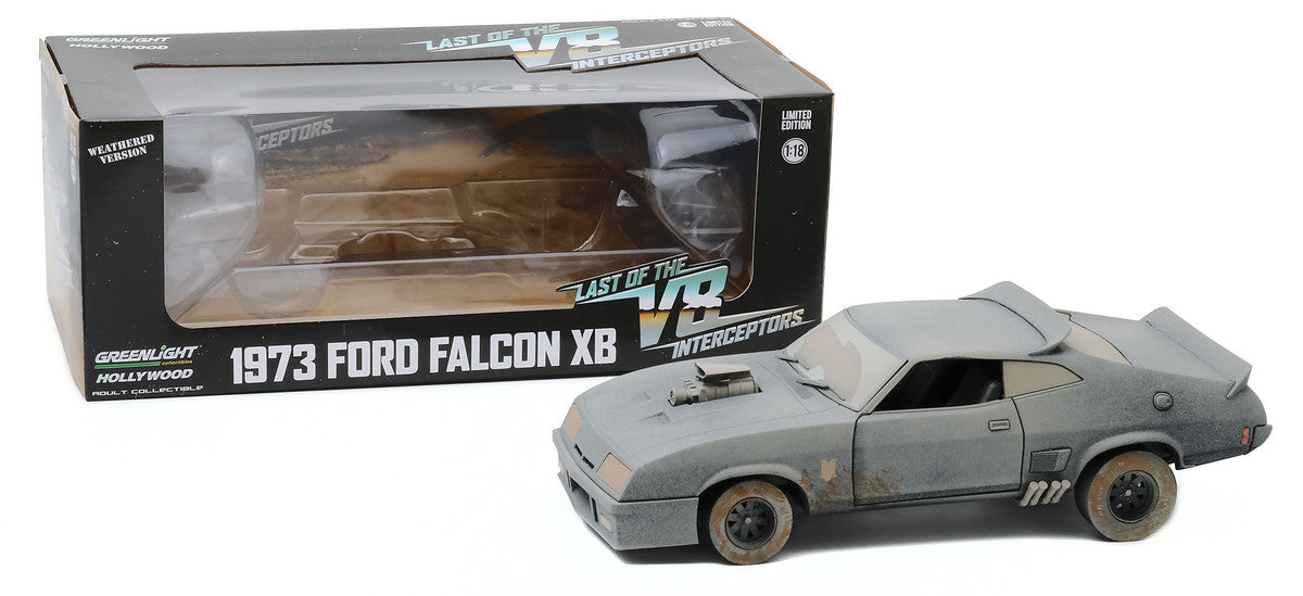 1973 Ford Falcon XB RHD (Right Hand Drive) (Weathered Version) "Last of the V8 Interceptors" (1979) Movie 1/18 Diecast Model Car by Greenlight Greenlight