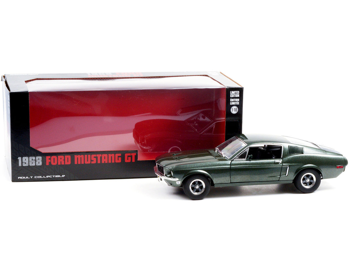 1968 Ford Mustang GT Fastback Highland Green Metallic 1/18 Diecast Model Car by Greenlight Greenlight