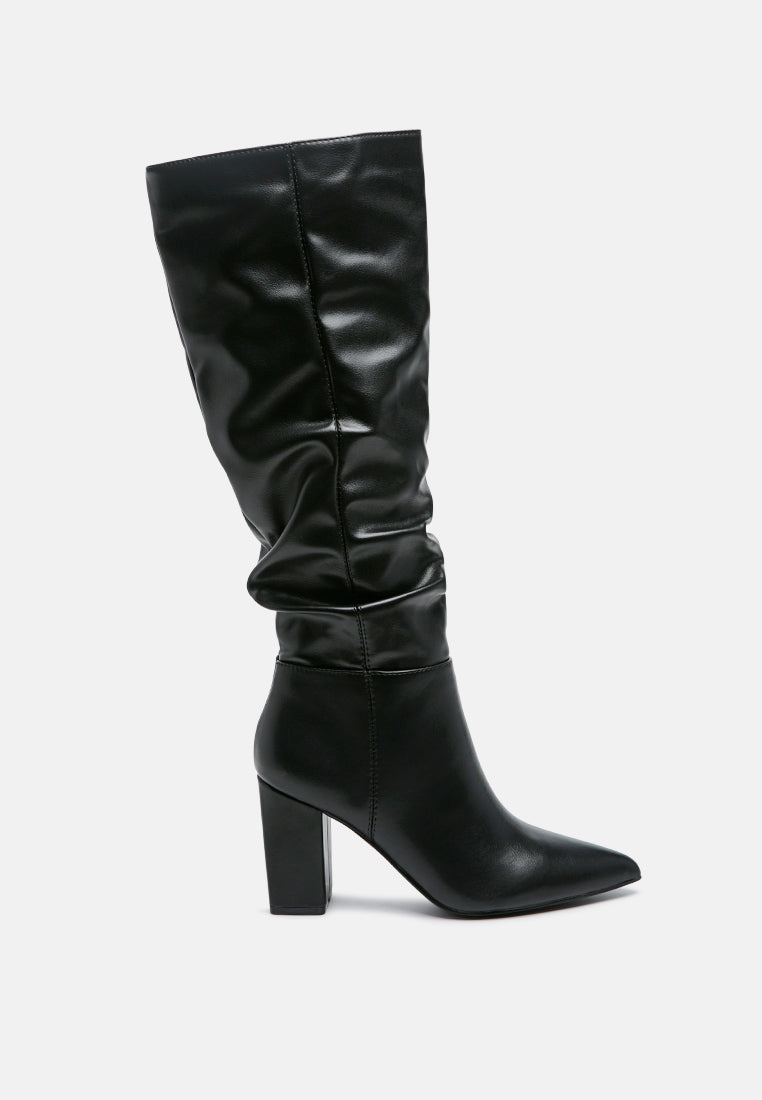 Hanoi Knee High Slouch Boots London Rag