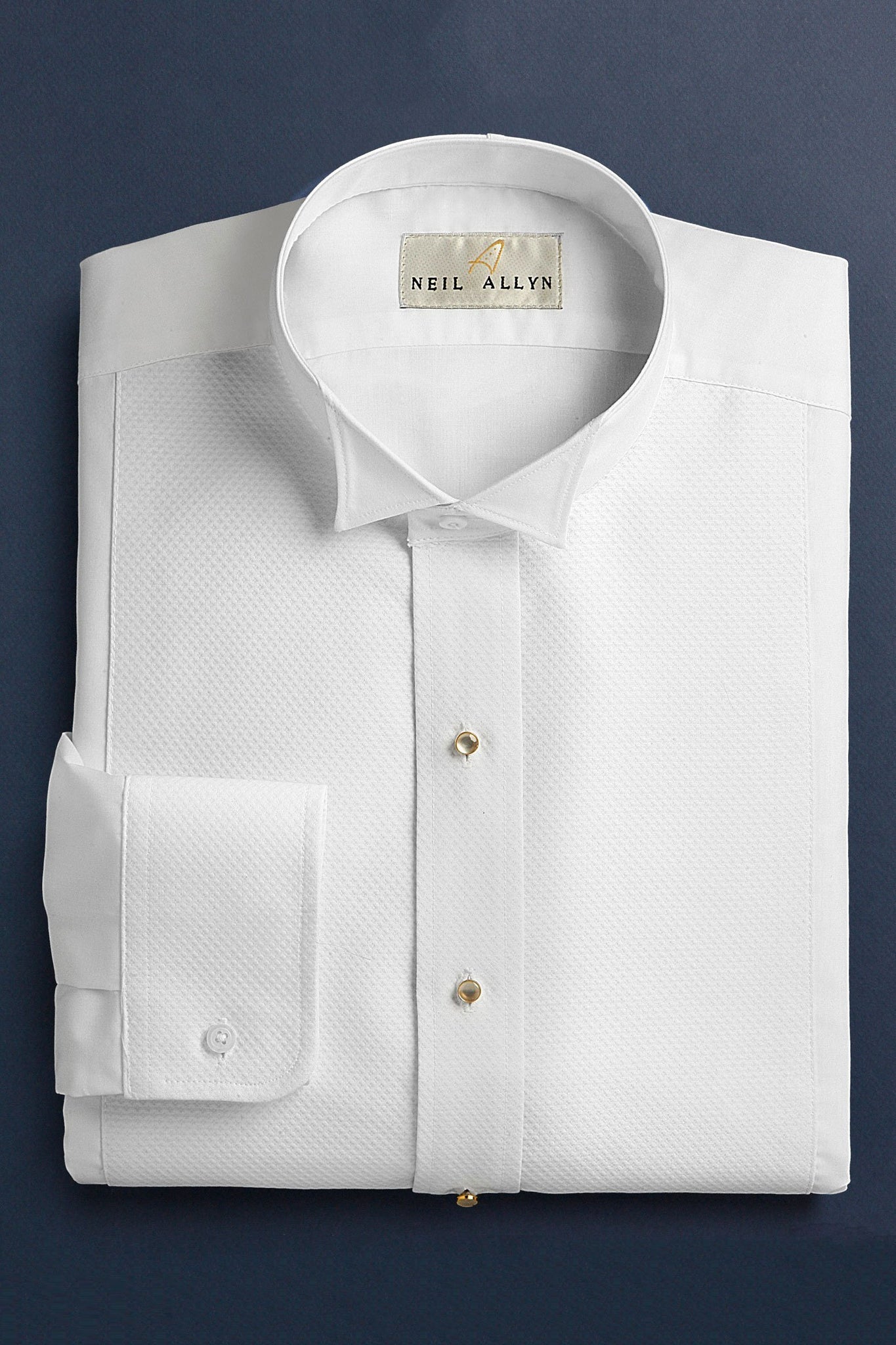 "Hudson" White Wingtip Tuxedo Shirt Tux-USA