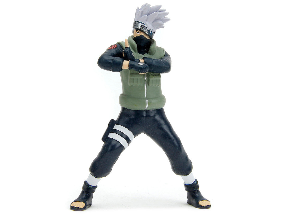 1993 Mazda RX-7 Dark Blue with Green Hood and Kakashi Hatake Diecast Figure "Naruto Shippuden" (2009-2017) TV Series "Anime Hollywood Rides" Series 1/24 Diecast Model Car by Jada Jada