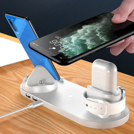 15W 6 in 1 Qi Wireless Charger Stand Pi-Mart