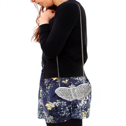 LO2366 - Imitation Rhodium White Metal Clutch with Top Grade Crystal in White-4