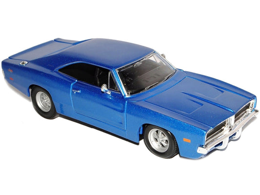1969 Dodge Charger R/T Hemi Blue 1/25 Diecast Model Car by Maisto Maisto