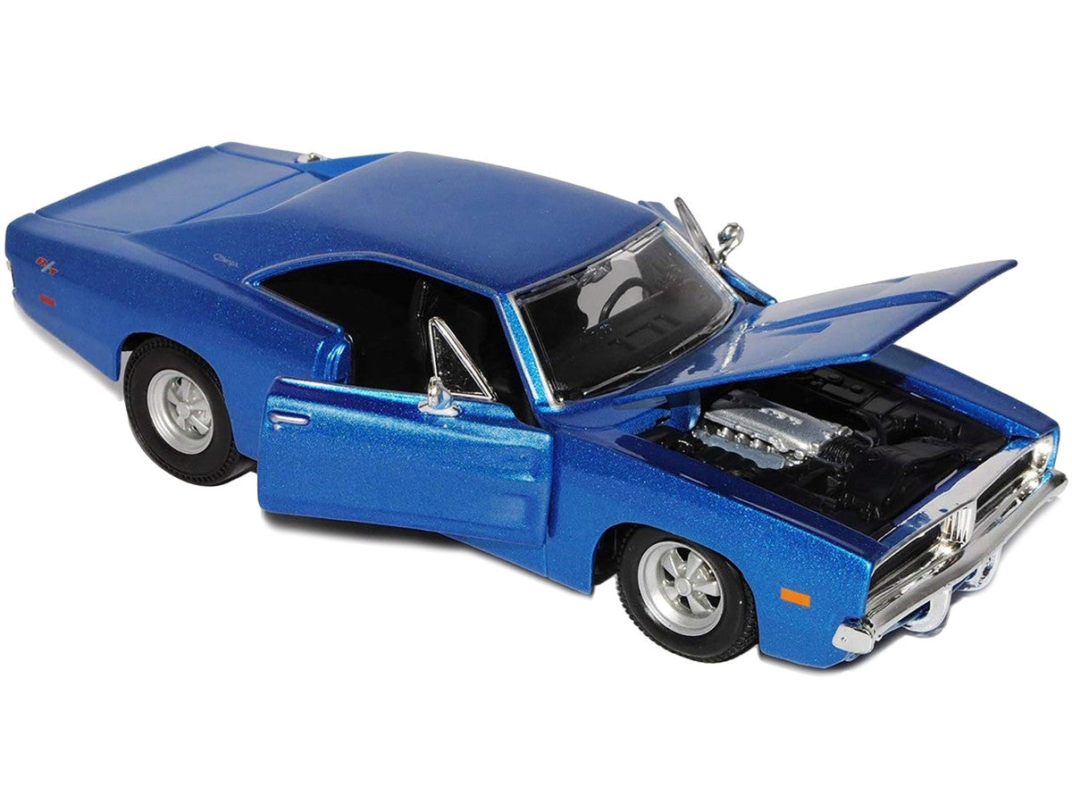 1969 Dodge Charger R/T Hemi Blue 1/25 Diecast Model Car by Maisto Maisto