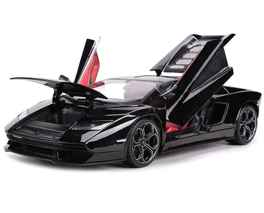 Lamborghini Countach LPI 800-4 Black with Red Interior "Special Edition" 1/18 Diecast Model Car by Maisto Maisto