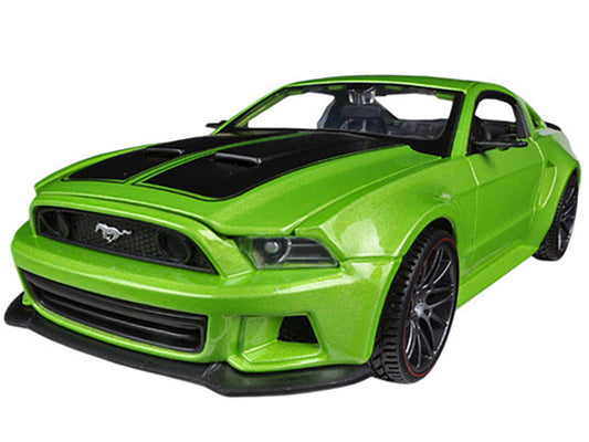 2014 Ford Mustang "Street Racer" Green Metallic with Black Stripes "Special Edition" Series 1/24 Diecast Model Car by Maisto Maisto