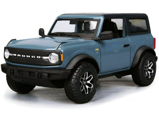 2021 Ford Bronco Badlands Blue with Black Top "Special Edition" 1/24 Diecast Model Car by Maisto Maisto