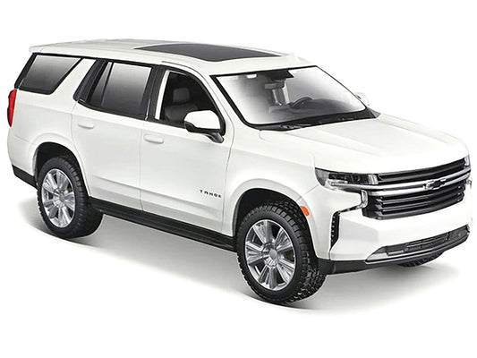 2021 Chevrolet Tahoe White with Sunroof "Special Edition" 1/26 Diecast Model Car by Maisto Maisto