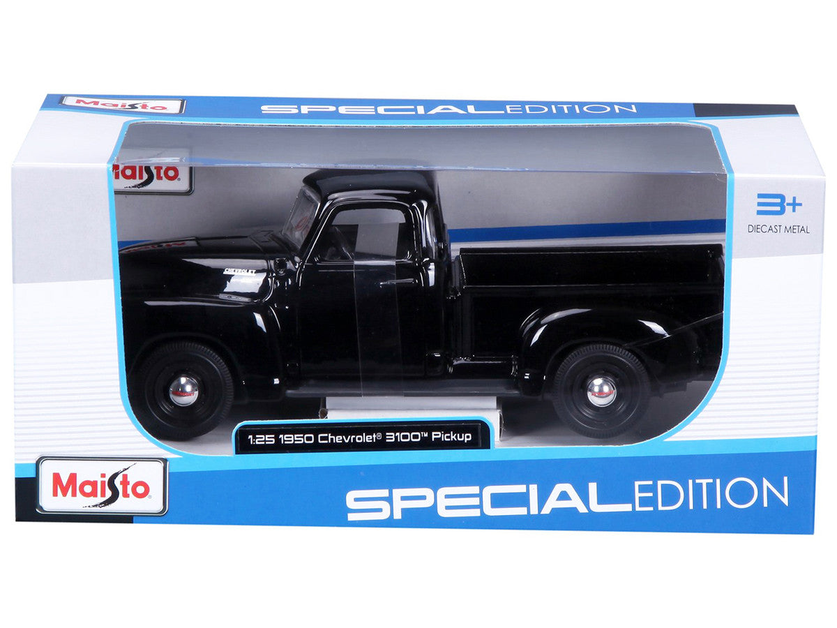 1950 Chevrolet 3100 Pickup Truck Black 1/25 Diecast Model Car by Maisto Maisto