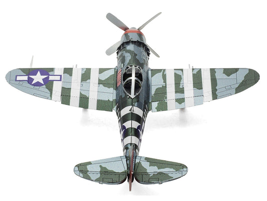 Model Kit Republic P-47 Thunderbolt Fighter Aircraft "The Jug" United States Army Air Forces (Moderate Difficulty) Steel Model by Metal Earth-1