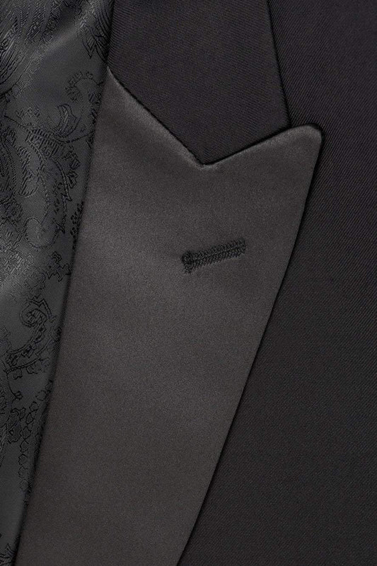 "Milan" Black Tuxedo Jacket Peak (Separates) Tux-USA