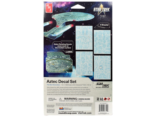 "Star Trek: The Next Generation" U.S.S. Enterprise NCC-1701-D Aztec Decal Set 1/1400 Scale by AMT AMT