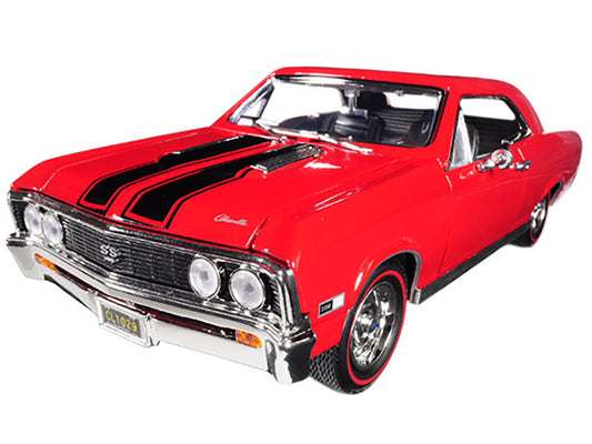 1967 Chevrolet Chevelle SS 396 Red with Black Stripes 1/18 Diecast Model Car by Motormax Motormax