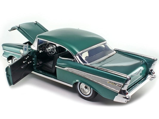 1957 Chevrolet Bel Air Hard Top Green 1/18 Diecast Model Car by Motormax Motormax