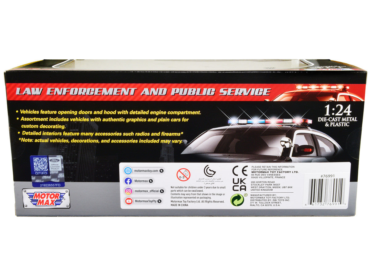 2022 Ford Police Interceptor Utility "RCMP (Royal Canadian Mounted Police)" White 1/24 Diecast Model Car by Motormax Motormax