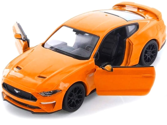 2018 Ford Mustang GT 5.0 Orange with Black Wheels 1/24 Diecast Model Car by Motormax-1