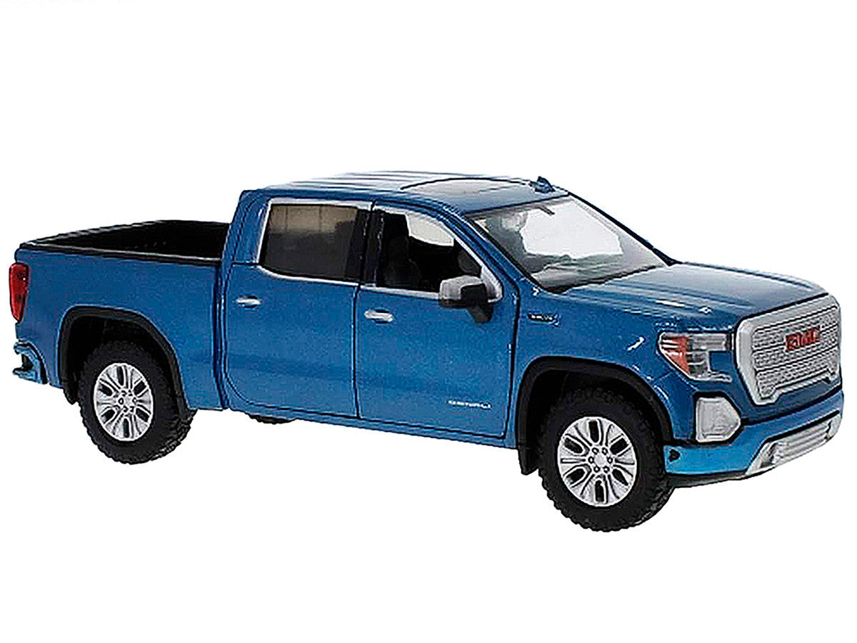 2019 GMC Sierra 1500 Denali Crew Cab Pickup Truck Blue Metallic 1/24-1/27 Diecast Model Car by Motormax Motormax