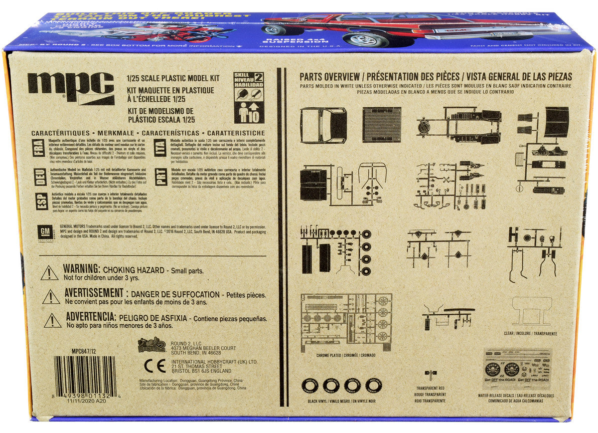 Skill 2 Model Kit 1984 GMC Pickup Truck (Molded in White) "Deserter" 1/25 Scale Model by MPC MPC