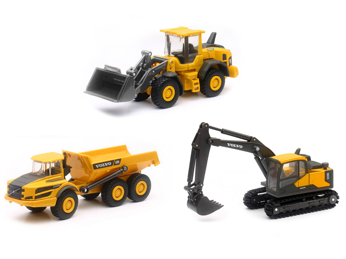 "Volvo Construction Vehicles" Set of 3 pieces Diecast Models by New Ray New Ray