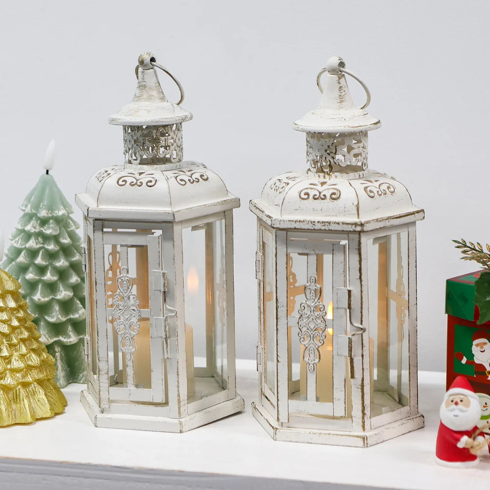 10 inch High Vintage Style Hanging Lantern(Set of 2 ) JHY DESIGN