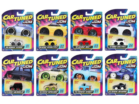 JDM Tuners Series 6 Set of 8 Pieces Diecast Model Cars by CarTuned Car Tuned