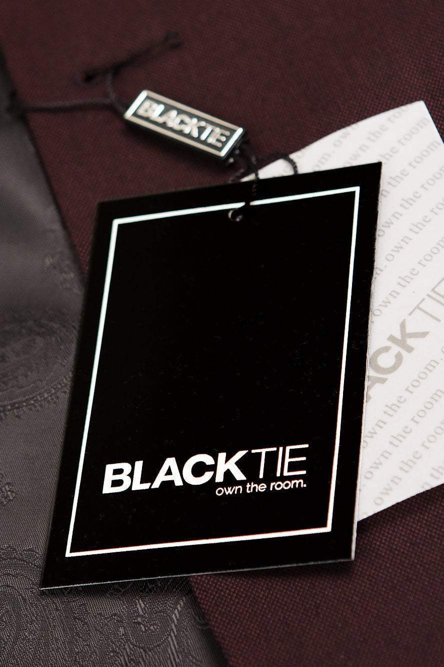 "Sebastian" Burgundy Pindot Tuxedo Jacket Shawl (Separates) Tux-USA