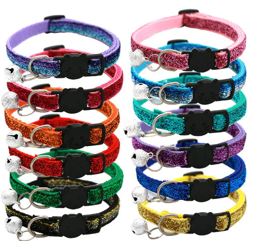Adjustable Colorful Cat Collar with Bell for Pets Best YouTube Store
