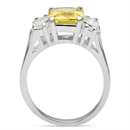 SS012 - Silver 925 Sterling Silver Ring with AAA Grade CZ in Topaz-3