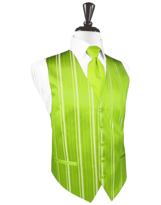 Striped Satin Tuxedo Vest 3-1