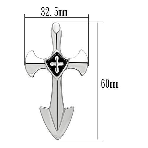 TK462 - High polished (no plating) Stainless Steel Chain Pendant with No Stone Alamode