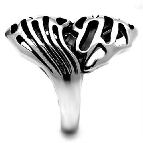 TK636 - High polished (no plating) Stainless Steel Ring with No Stone-3