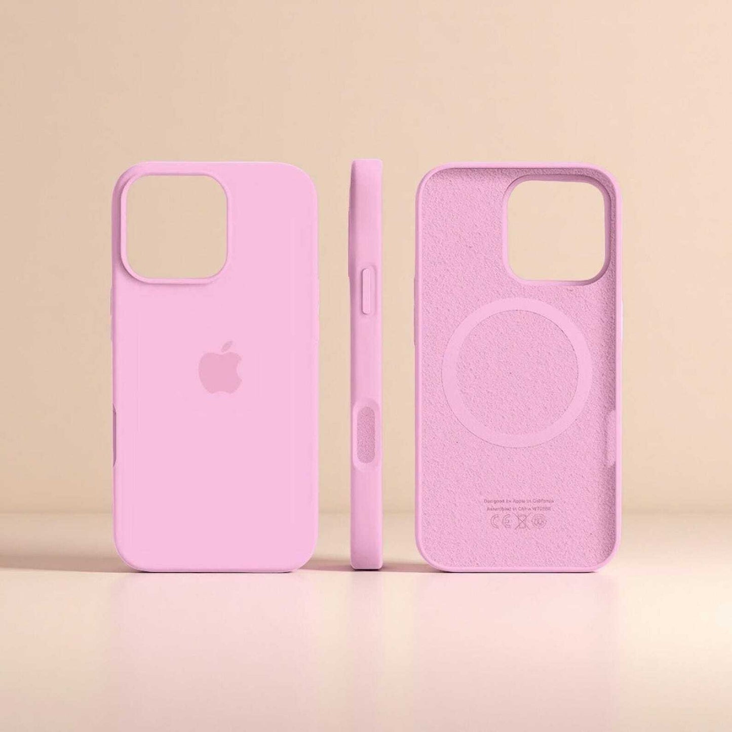 Premium Silicone Soft Phone Case for iPhone 16 15 14 13 12 Pro Max Wireless Charging Compatible W2B