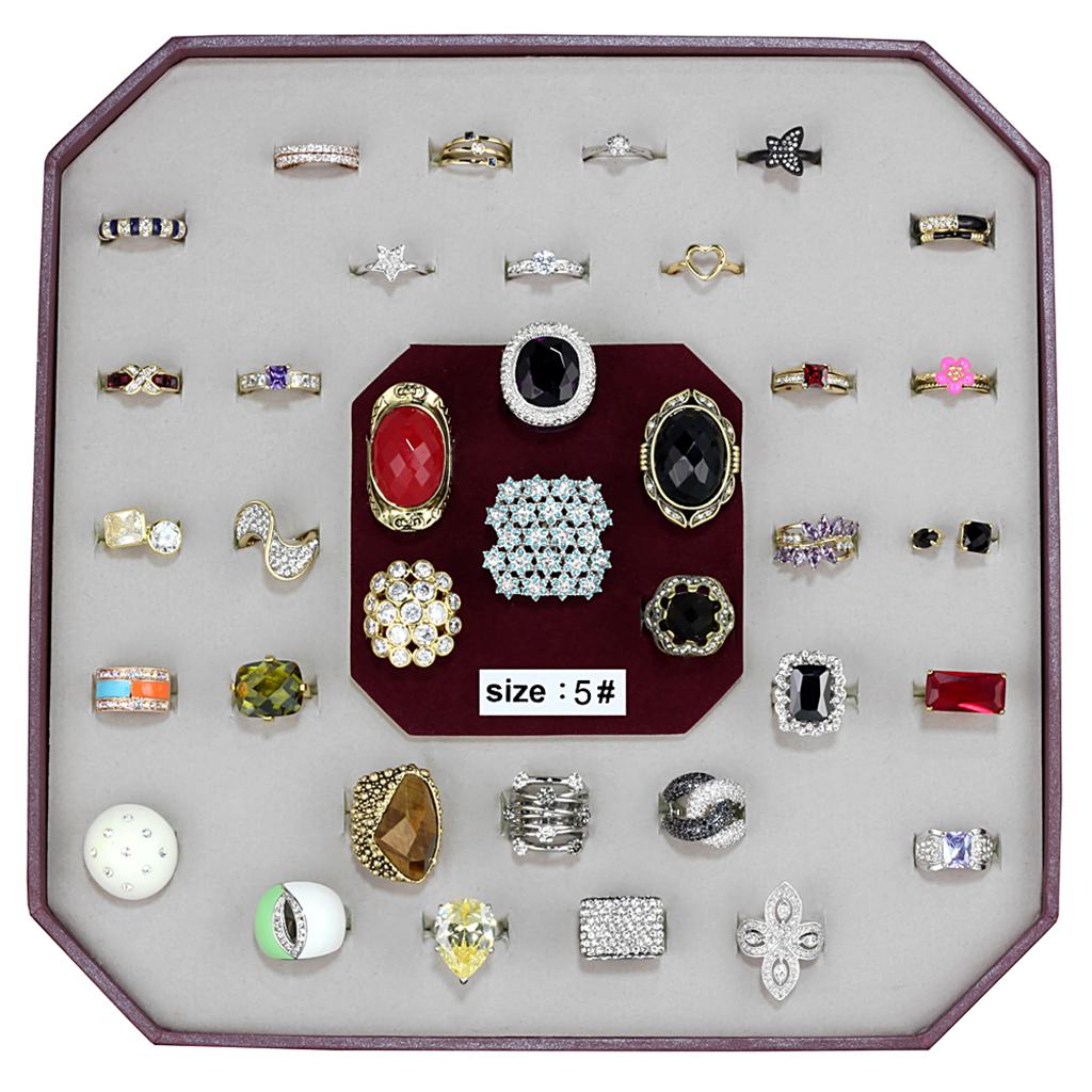 VK-011-SIZE5 - Assorted Brass Ring with Assorted in Assorted Alamode