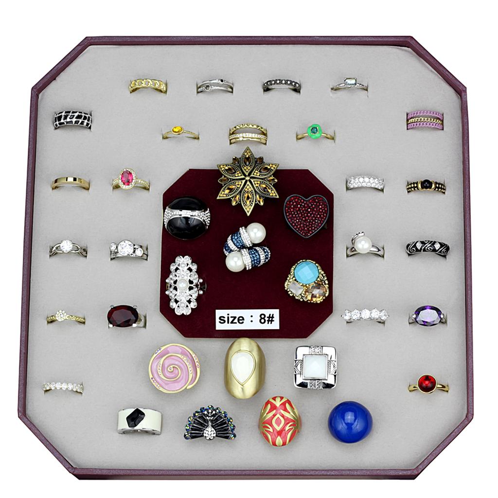 VK-048-SIZE8 - Assorted Brass Ring with Assorted in Assorted Alamode