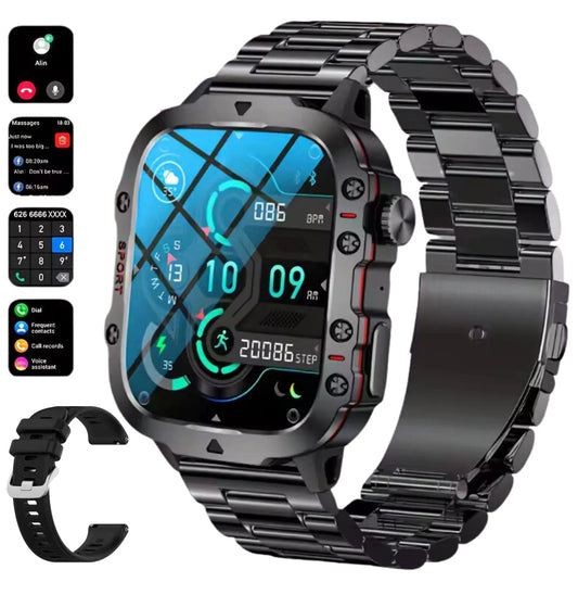 DBOGA Smart Watches for Men Fitness Watch Android Smart Watch Running Watch Heart Rate Monitor Watch 100+ Sports Modes Fitness Tracker Smartwatch for Men with IP68 1.96" HD 420 mAh 2 Straps Pi-Mart