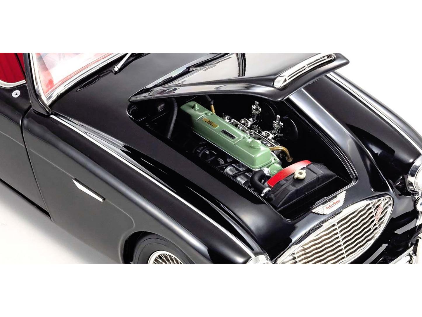 Austin Healey 3000 Mk-1 (BN7) Convertible RHD (Right Hand Drive) Black 1/18 Diecast Model Car by Kyosho
