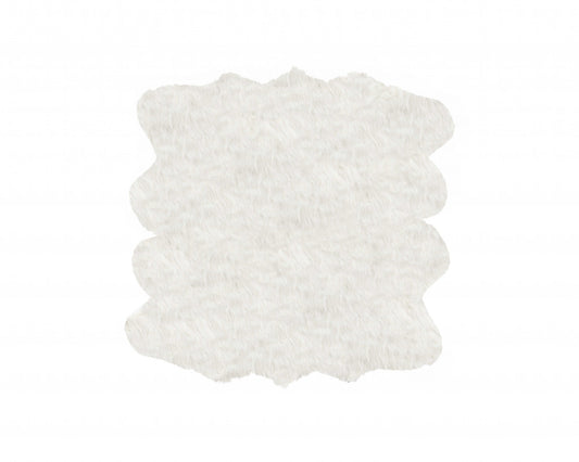 72" x 72" x 1.5" Off White Octo Faux Sheepskin - Area Rug