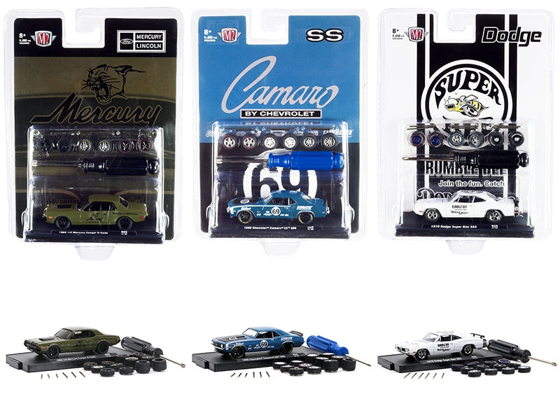 "Auto Wheels" 3 piece Car Set Release 9 Limited Edition to 6400 pieces Worldwide 1/64 Diecast Model Cars by M2 Machines M2