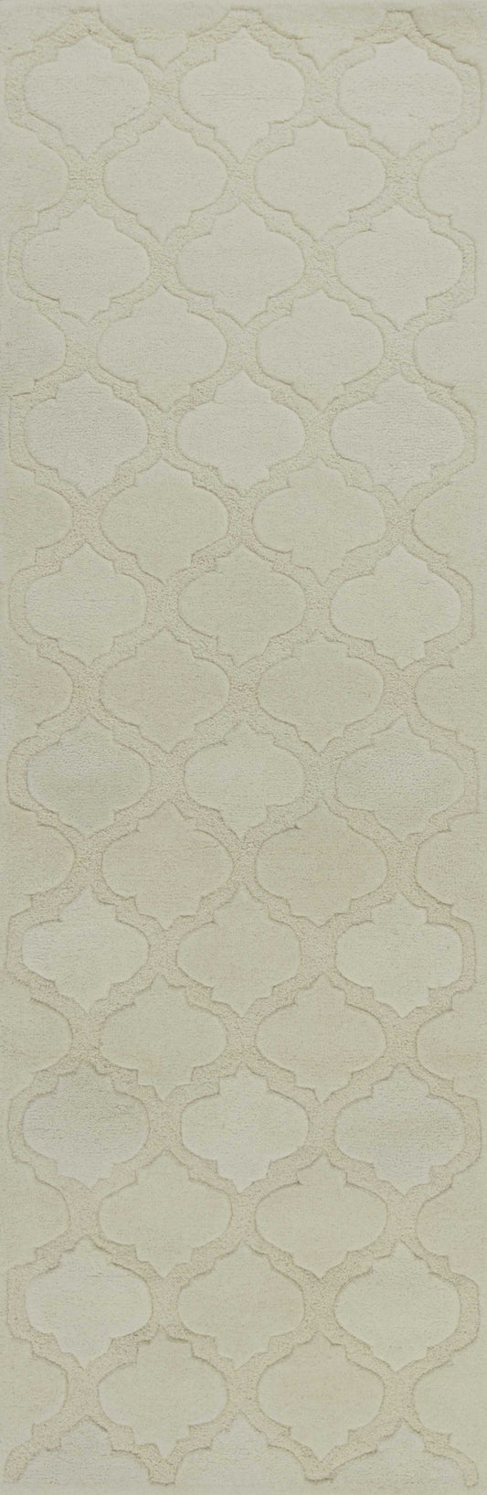 3' X 5' Grey Hand Tufted Geometric Indoor Area Rug