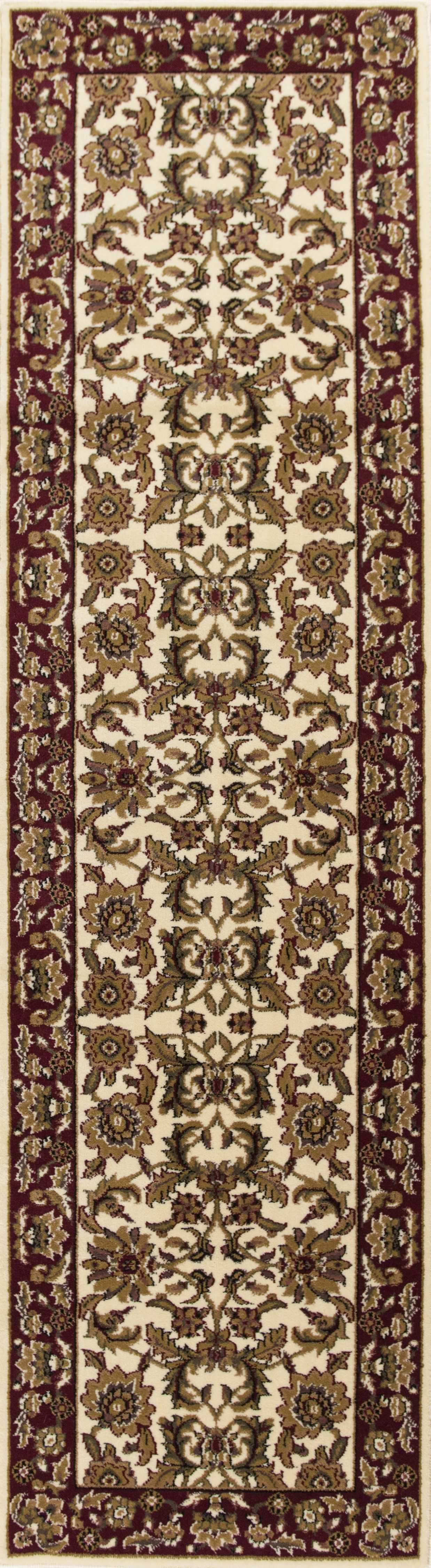 7' x 10' Polypropylene Ivory or Red Area Rug