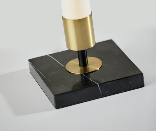 6" X 6" X 30" Black Metal LED Table Lamp homeroots lighting