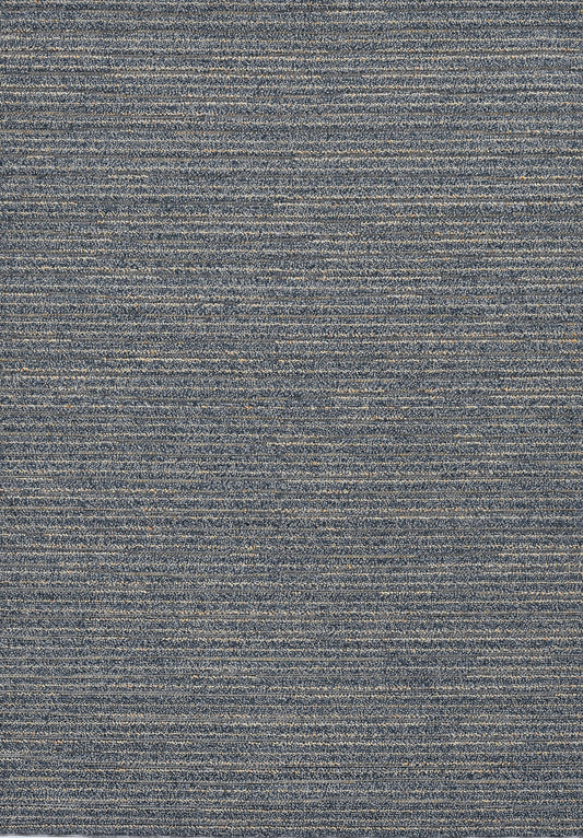 7'x9' Denim Blue Machine Woven UV Treated Abstract Lines Indoor Outdoor Area Rug homeroots home decor